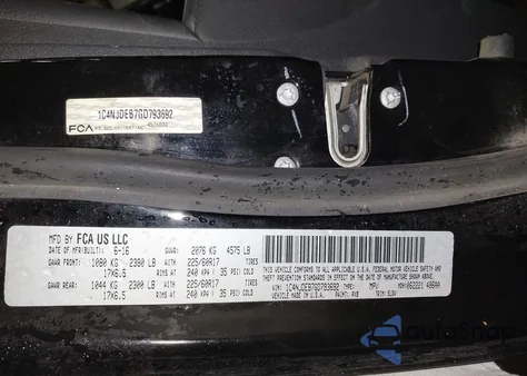 2016 Jeep Compass Latitude from USA, damaged, VIN 1C4NJDEB7GD793692